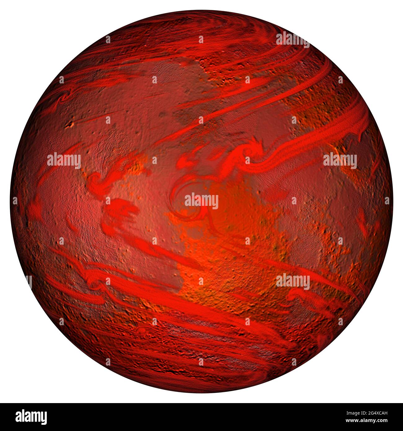 Digital erstellte hochauflösende 3d-Aufnahme des Planeten Venus. Stockfoto