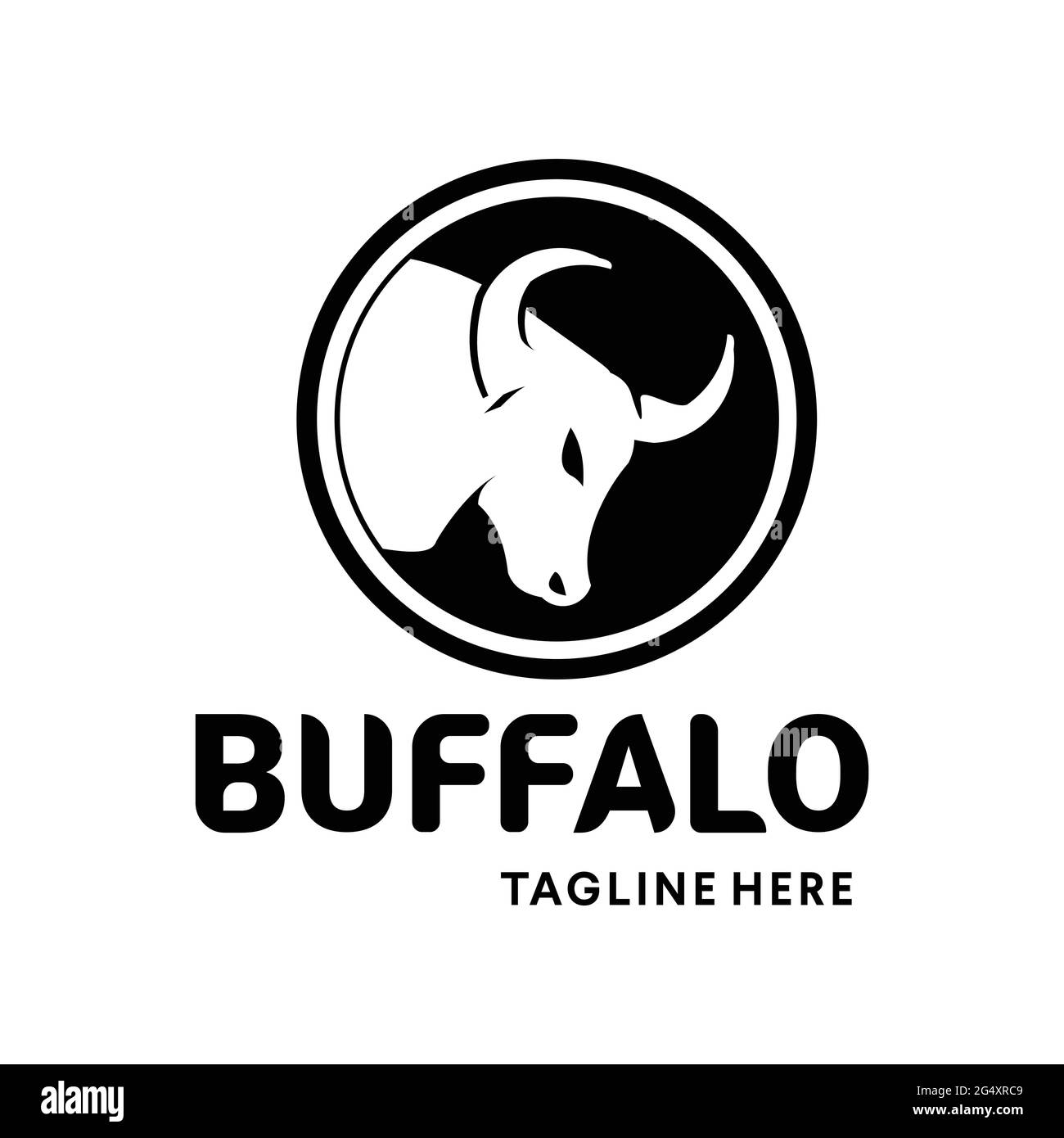 buffalo Logo exklusive Designinspiration Stock Vektor