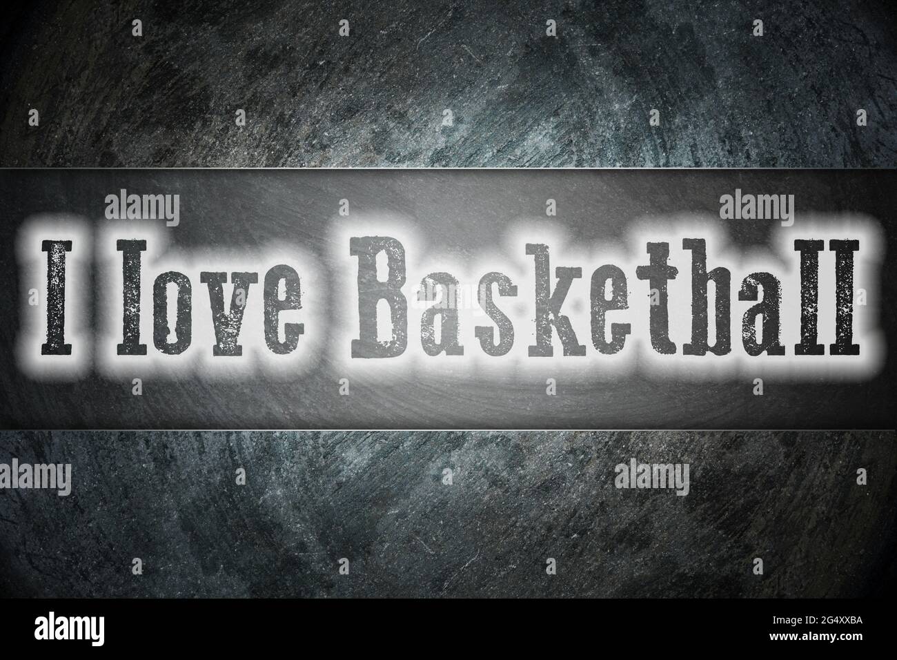 I Love Basketball Konzept Text auf Hintergrund Stockfoto