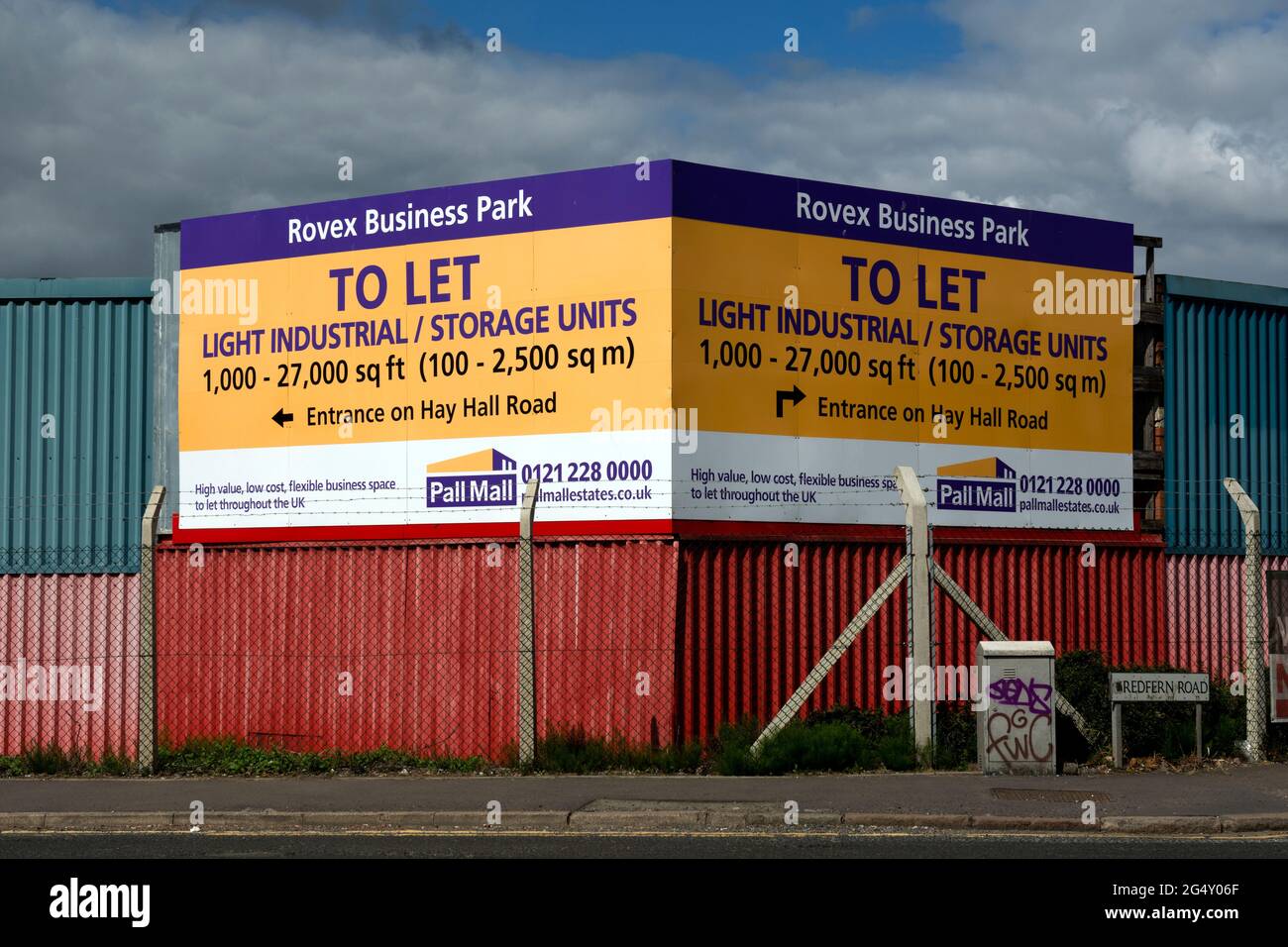 Zum Let Sign, Rovex Business Park, Tyseley, Birmingham, West Midlands, England, Großbritannien Stockfoto