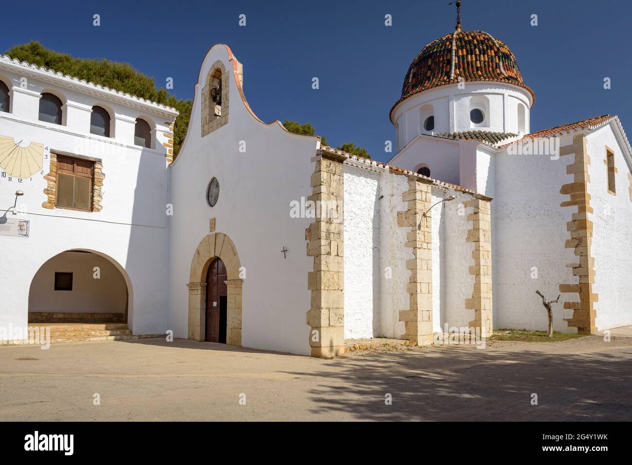 Eremitage von Remei, in Alcanar (Tarragona, Katalonien, Spanien) ESP: Ermita del Remei, en Alcanar (Tarragona, Cataluña, España) Stockfoto