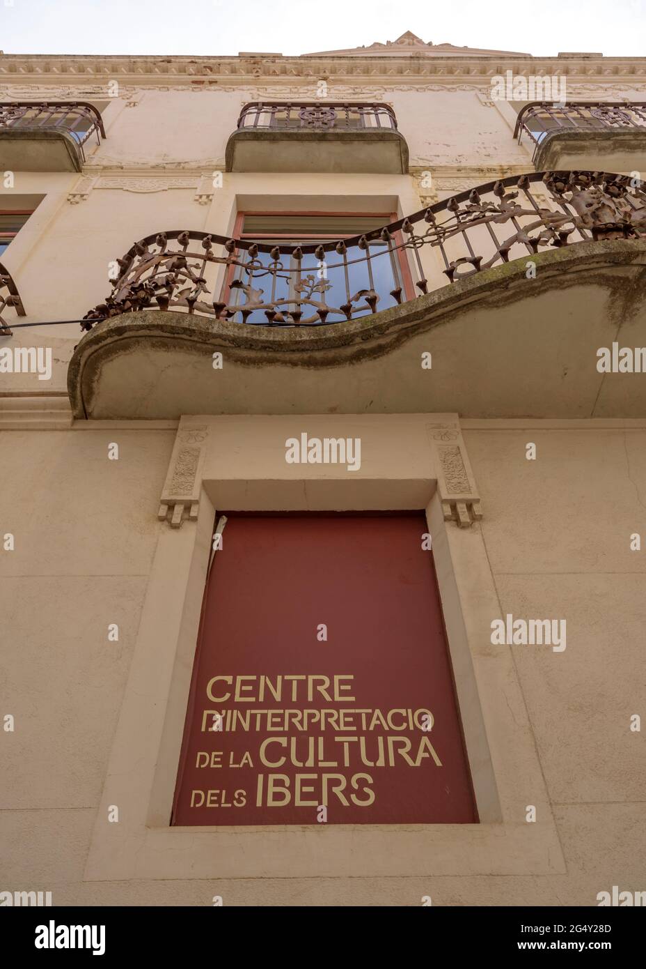Interpretationszentrum der iberischen Kultur im Haus O'Connor in Alcanar. (Tarragona, Katalonien, Spanien) Stockfoto