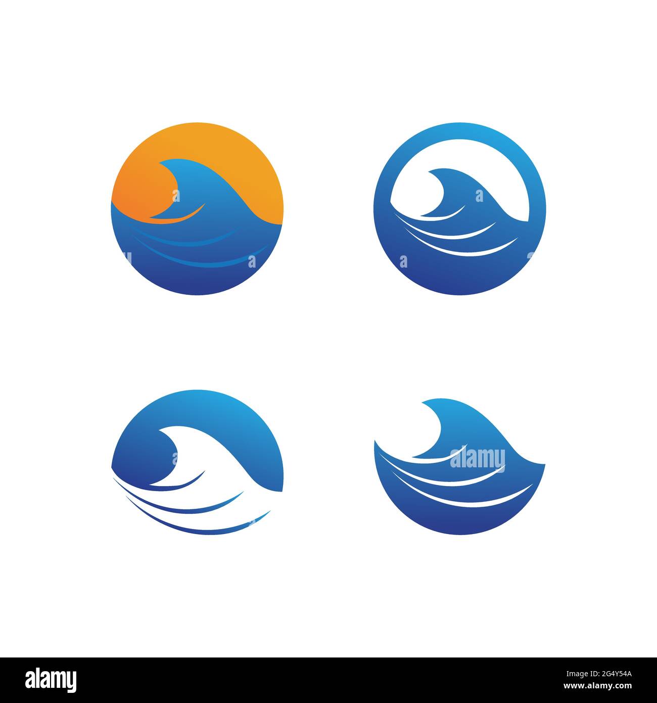 Wasser Wellen Symbol Vektor Grafik Design logo Stock-Vektorgrafik - Alamy