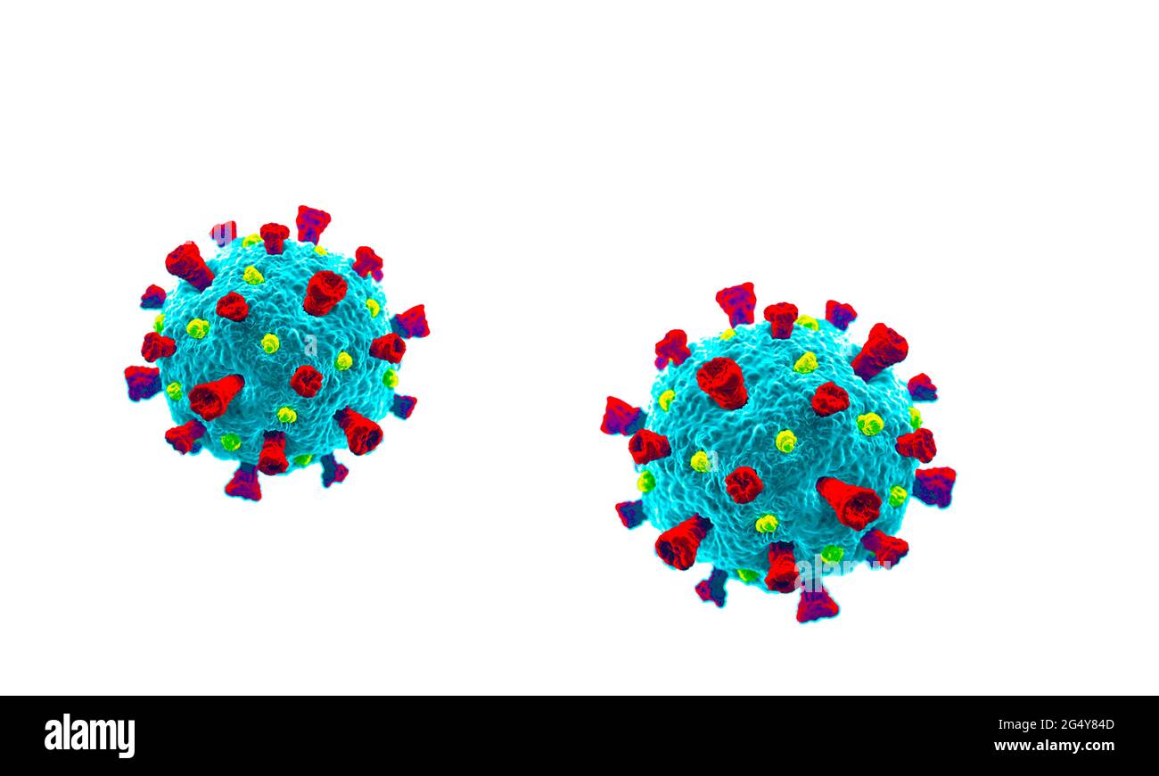 Covid 19 Virus-Vektorbild mit reinem weißen Hintergrund Stock Vektor