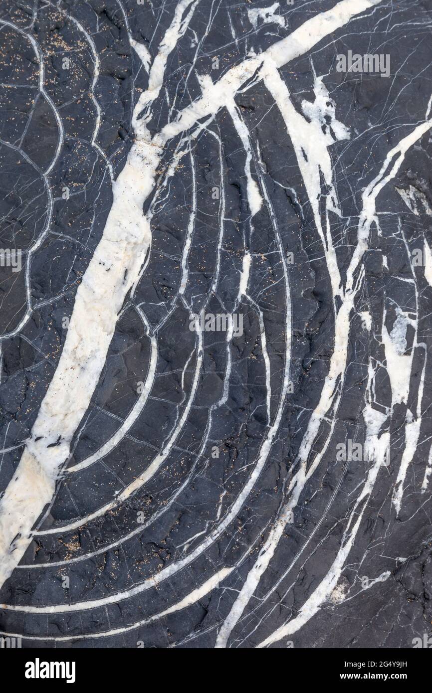 Gesteinsformation; Strangles; Cornwall; Großbritannien Stockfoto