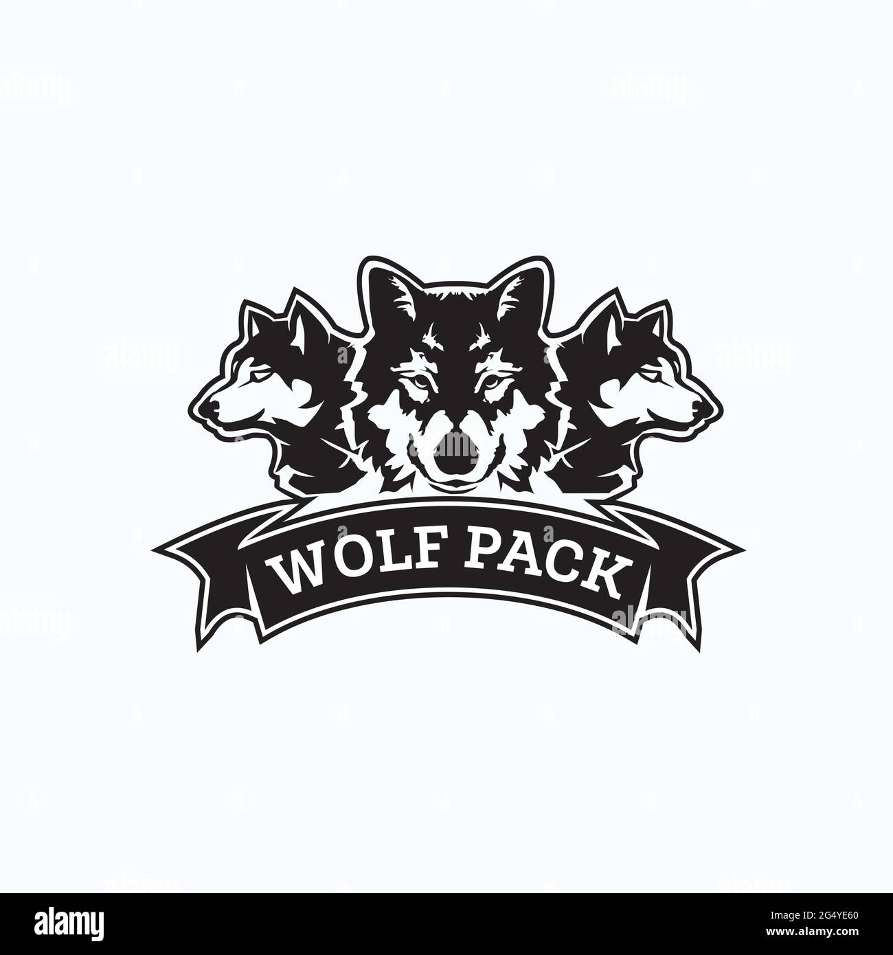 wolf Pack exklusives Logo Stock Vektor