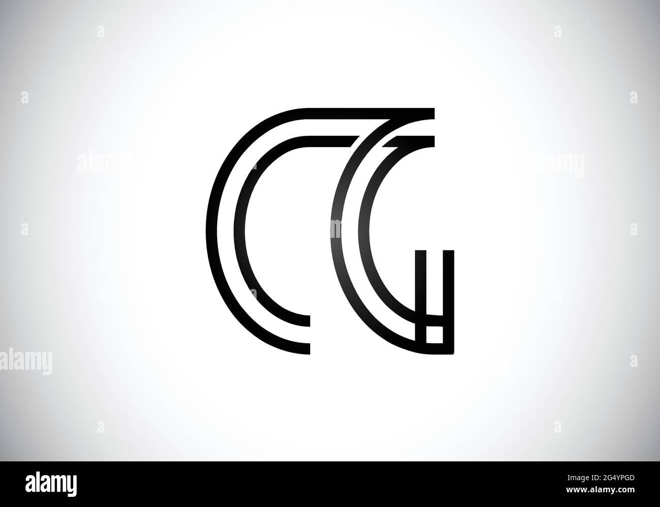 Initial CG Letter Logo mit Creative Modern Business Typography Vektor-Vorlage. Kreativer abstrakter Monogramm-Buchstabe CG Stock Vektor
