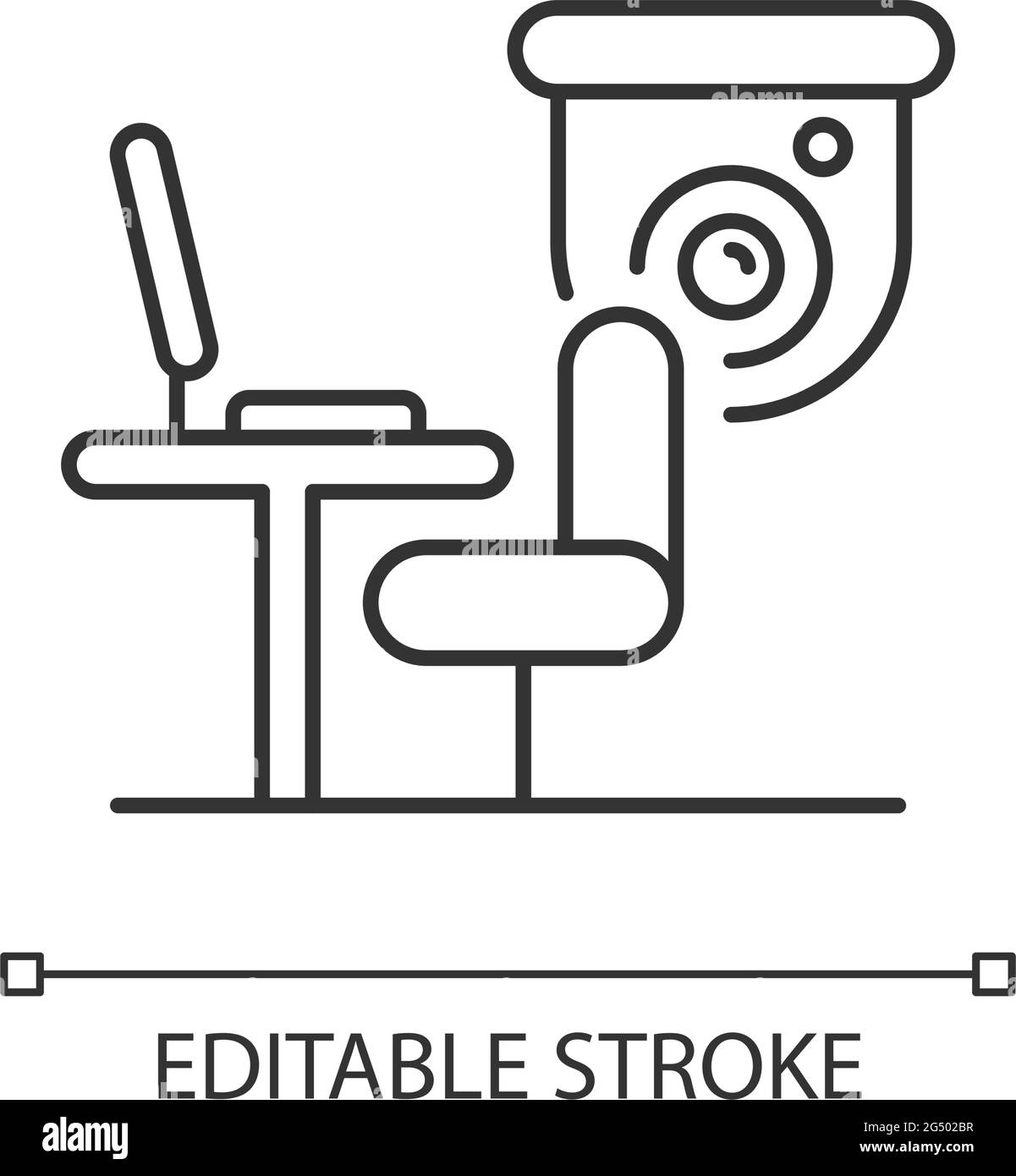 Verbesserung der Mitarbeiterproduktivität mit linearem Symbol für Überwachungskameras Stock Vektor