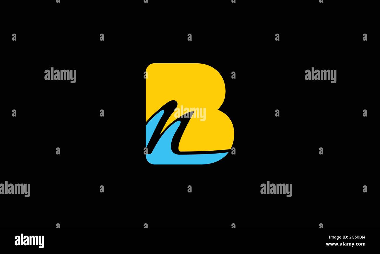 BN oder NB B und N Kreatives und modernes Buchstabendesign Stock Vektor