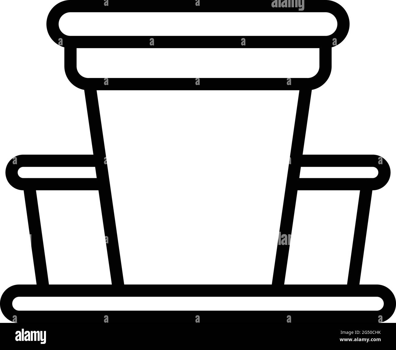 Symbol für das Campinganbau. Skizzieren Sie das Vektor-Symbol für das Campsite-Design auf weißem Hintergrund Stock Vektor