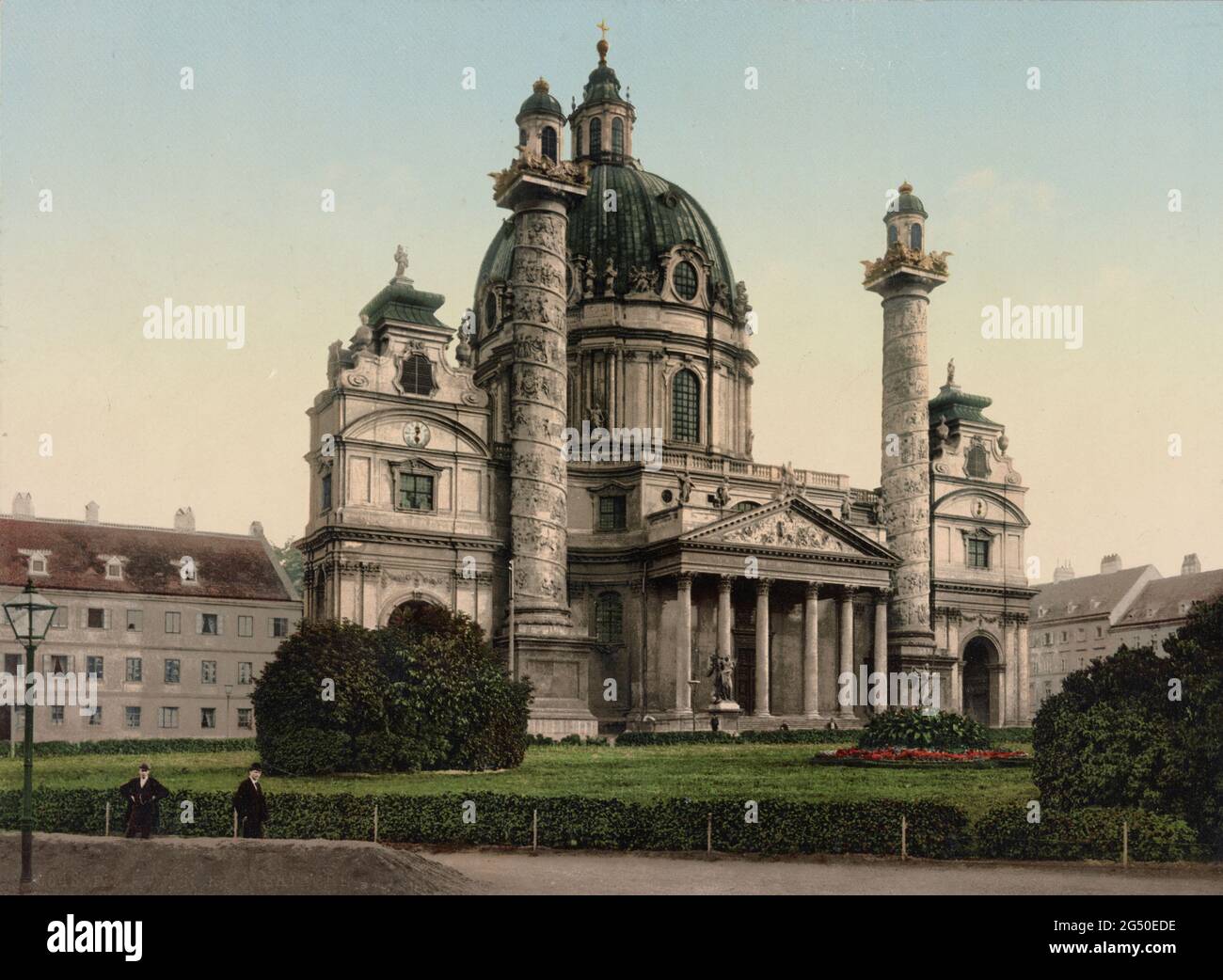 Vintage-Foto des alten Wien. Karlskirche. Österreich-Ungarn. Niederösterreich. 1905 Stockfoto