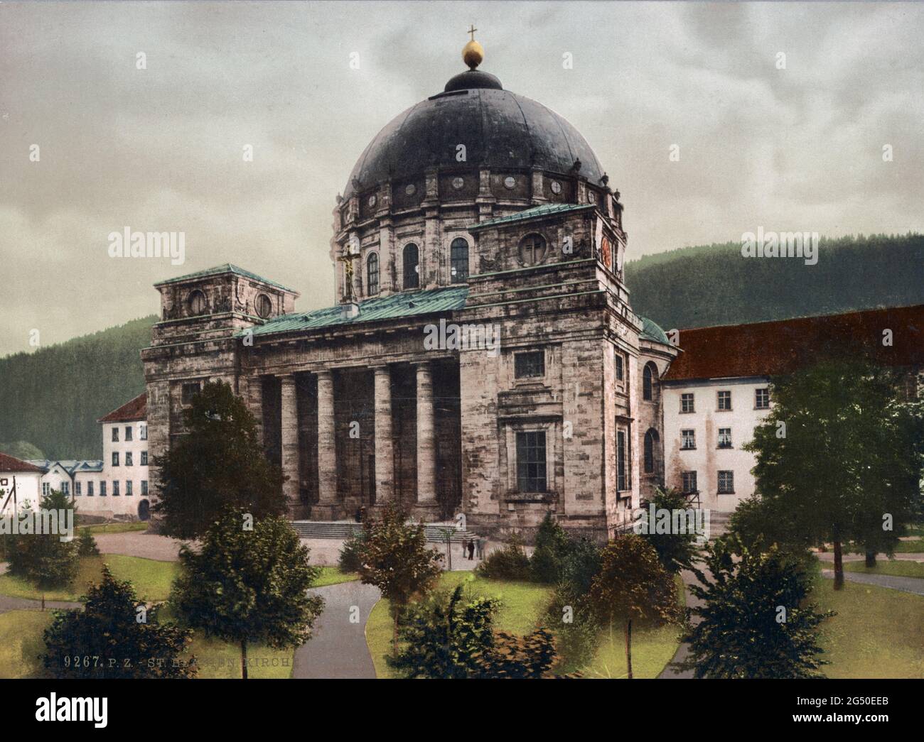 Vintage Farbfoto von Schwarzwald. St. Blasien Kirche (St. Blasien Kirche). Deutschland. 1900er Stockfoto