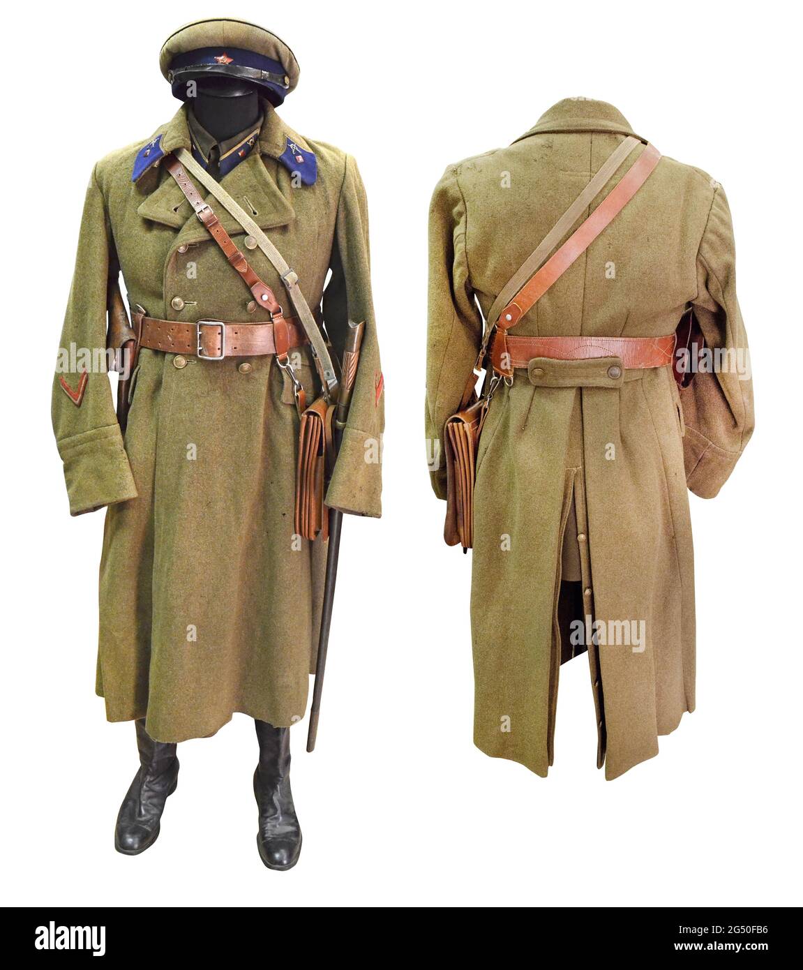 Uniform des Unterleutnants der Roten Armee der Kavallerie. UDSSR. 1930er Jahre Stockfoto