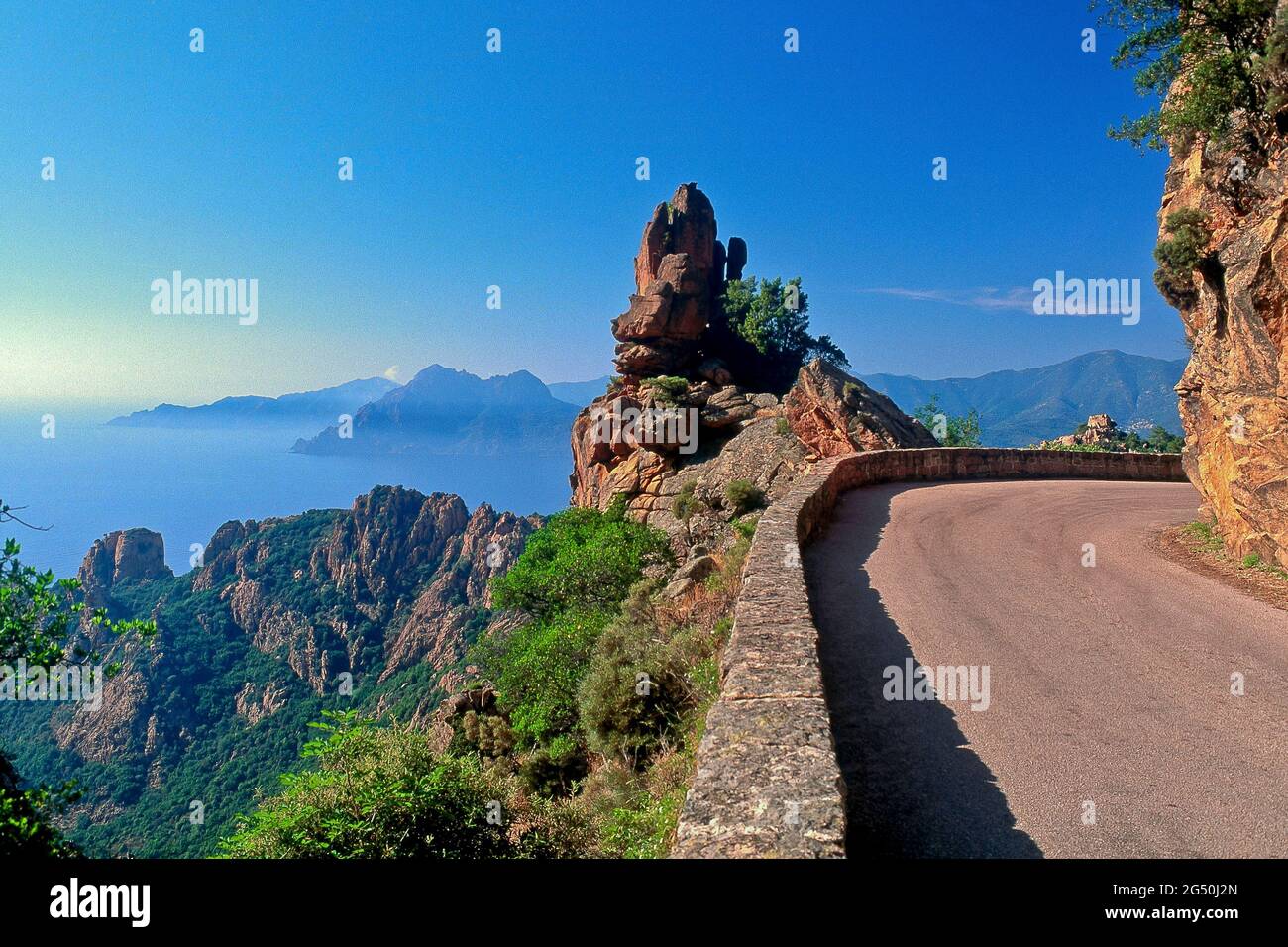 FRANKREICH, CORSE DU SUD (2A) DEUX SEVI, PIANA, CALANCHE Stockfoto