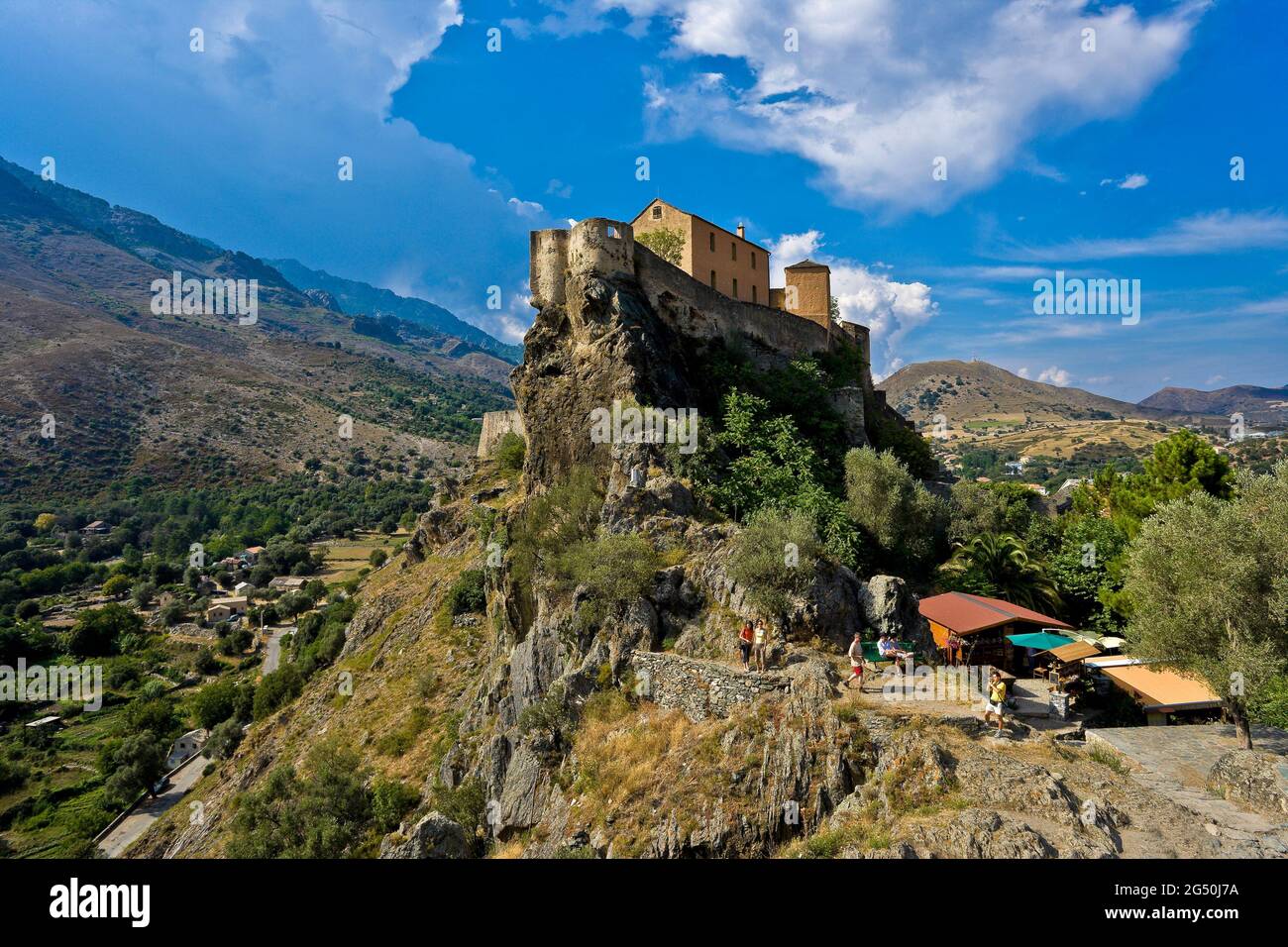 FRANKREICH, HAUTE-CORSE (2B) CORTE VILLAGE CITADEL Stockfoto