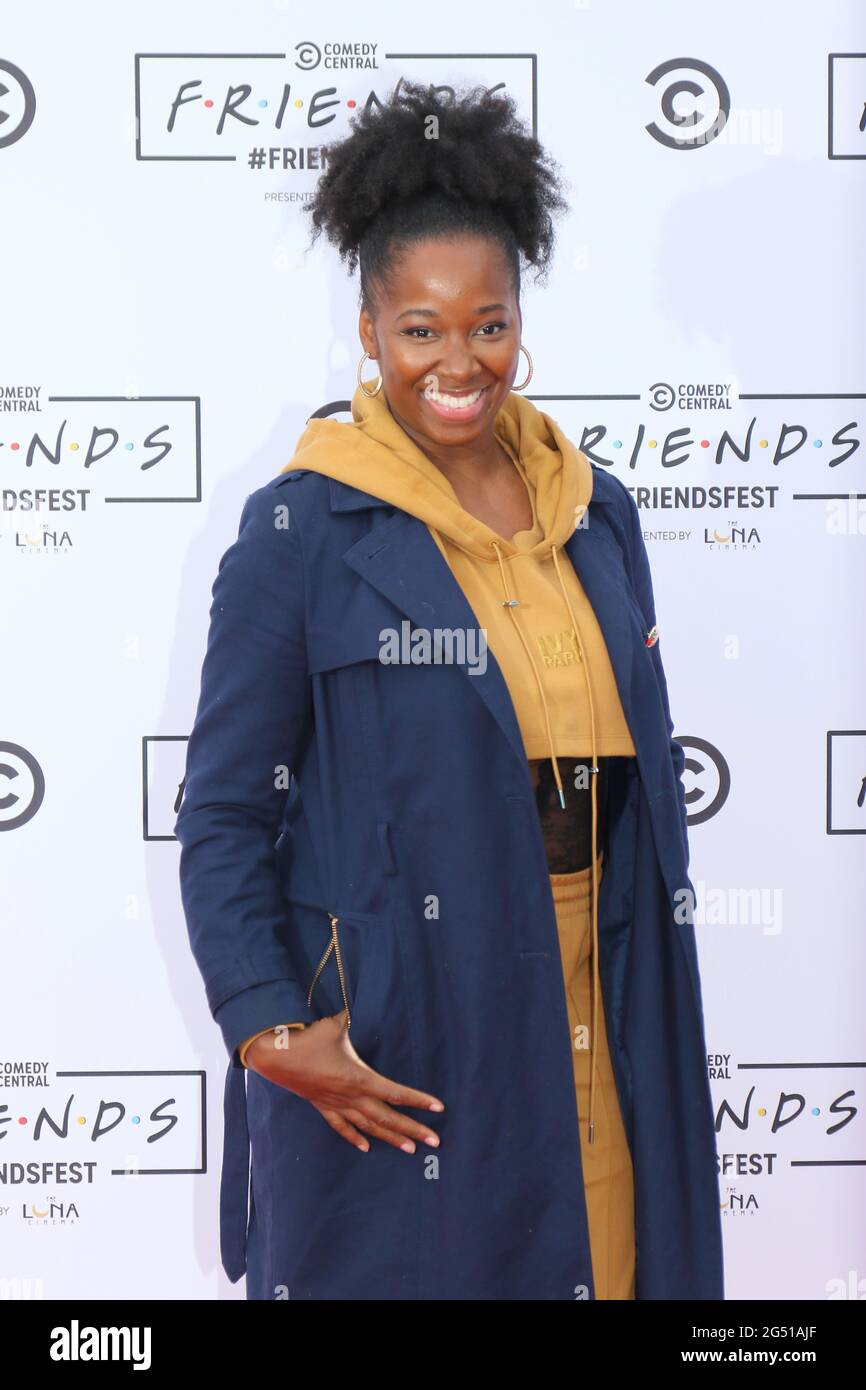 Jamelia, Comedy Central UKs FRIENDSFEST - VIP Arrivals, Clapham Common, London, Großbritannien, 24. Juni 2021, Foto von Richard Goldschmidt Stockfoto