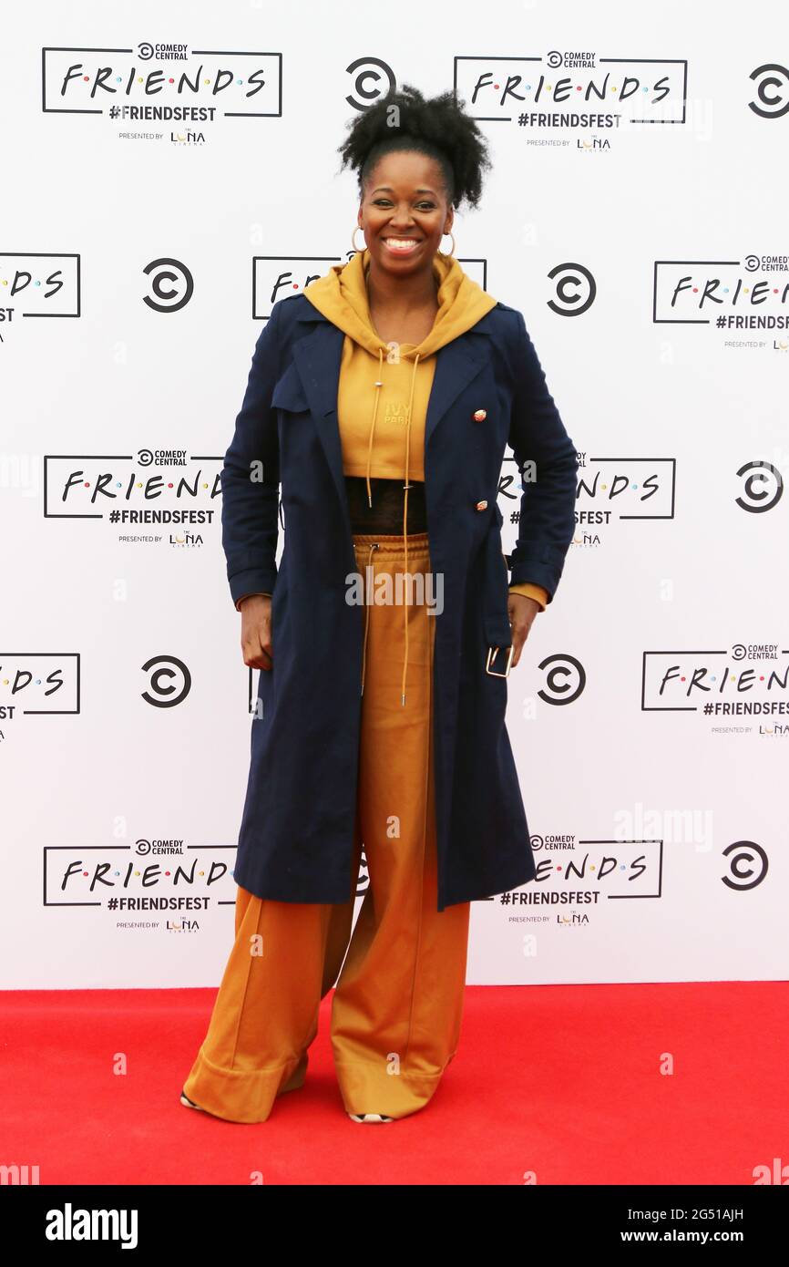 Jamelia, Comedy Central UKs FRIENDSFEST - VIP Arrivals, Clapham Common, London, Großbritannien, 24. Juni 2021, Foto von Richard Goldschmidt Stockfoto