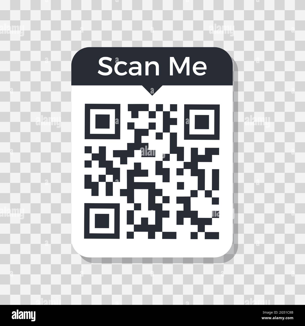 QR-Code. Rahmen für den Scan. Schwarzes Symbol auf weißem Hintergrund. Vektor für App und Web. Stock Vektor