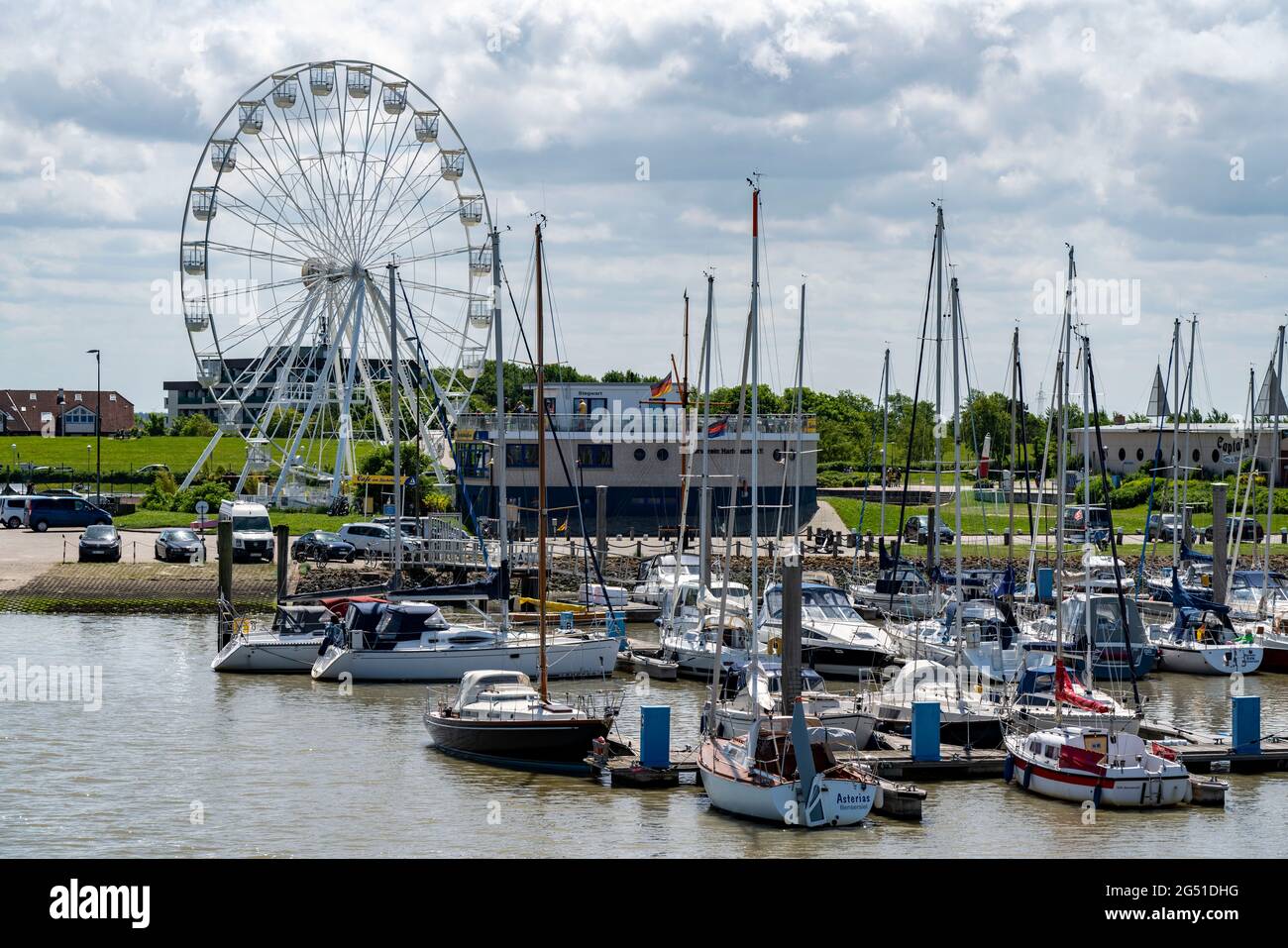 Bensersiel, Hafen, Fährhafen zur Insel Langeoog, Niedersachsen, Deutschland, Stockfoto