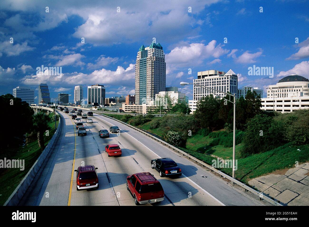 Auto auf der Autobahn, Orlando, Florida, USA Stockfoto
