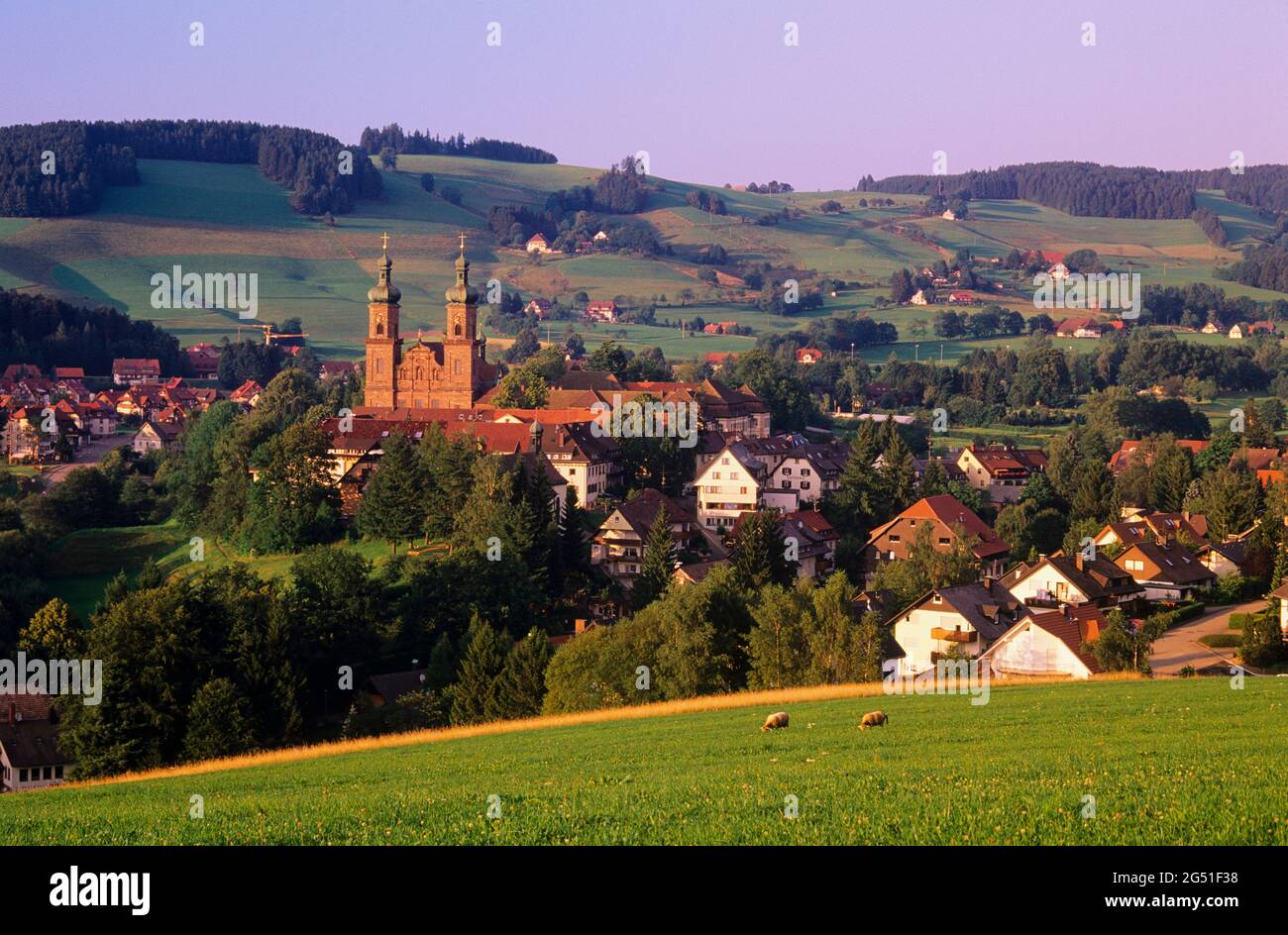 Stadtbild von Sankt Peter, Baden-Württemberg, Deutschland Stockfoto