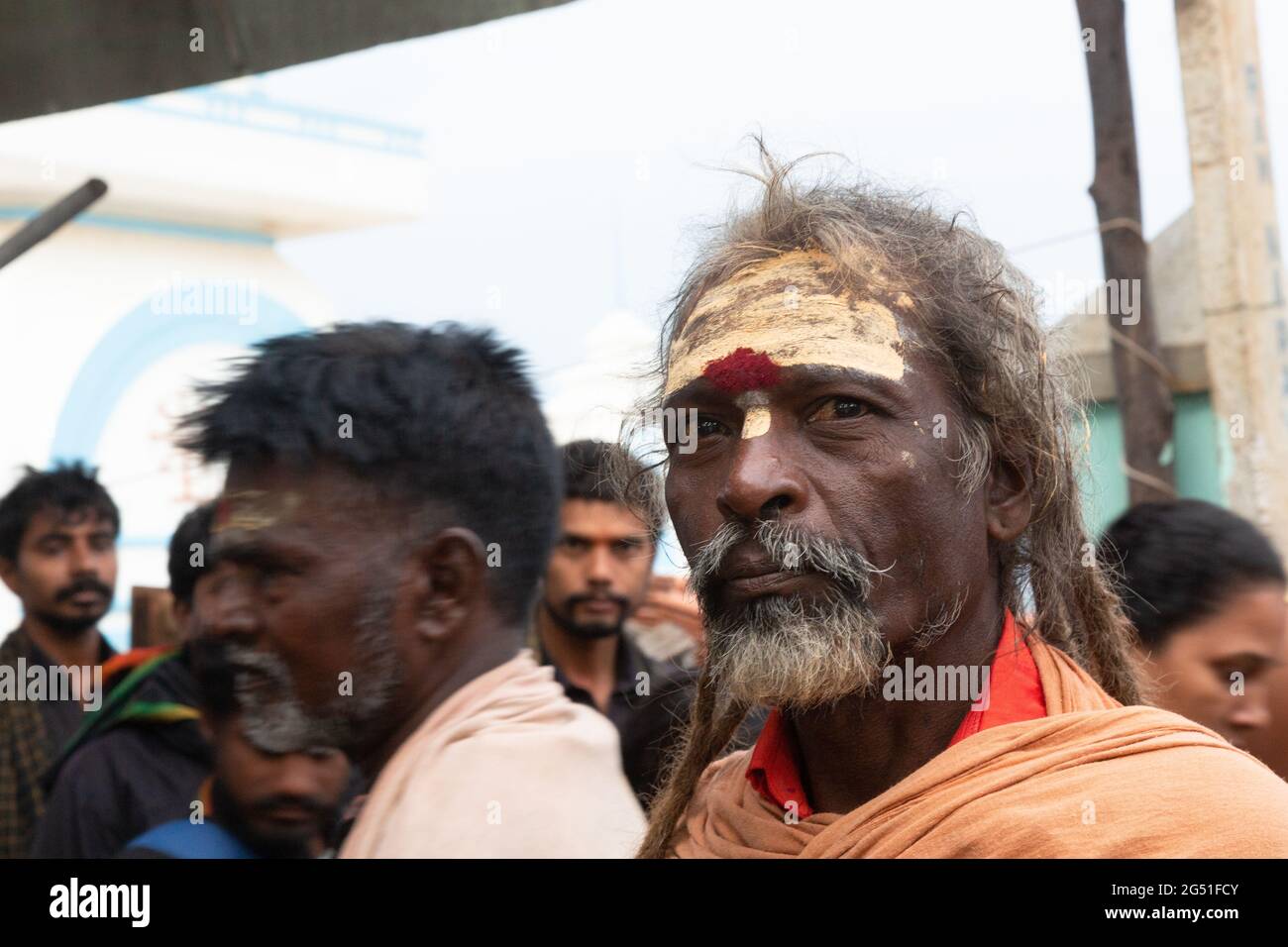 Gesichter Indiens und Alltagssituationen Stockfoto