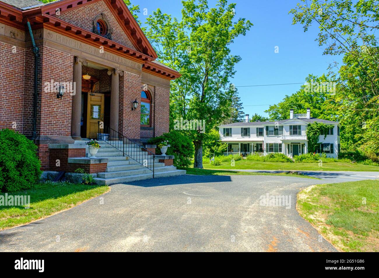 Die Phineas Newton Library über das Gemeinsame in Royalston, Massachusetts Stockfoto