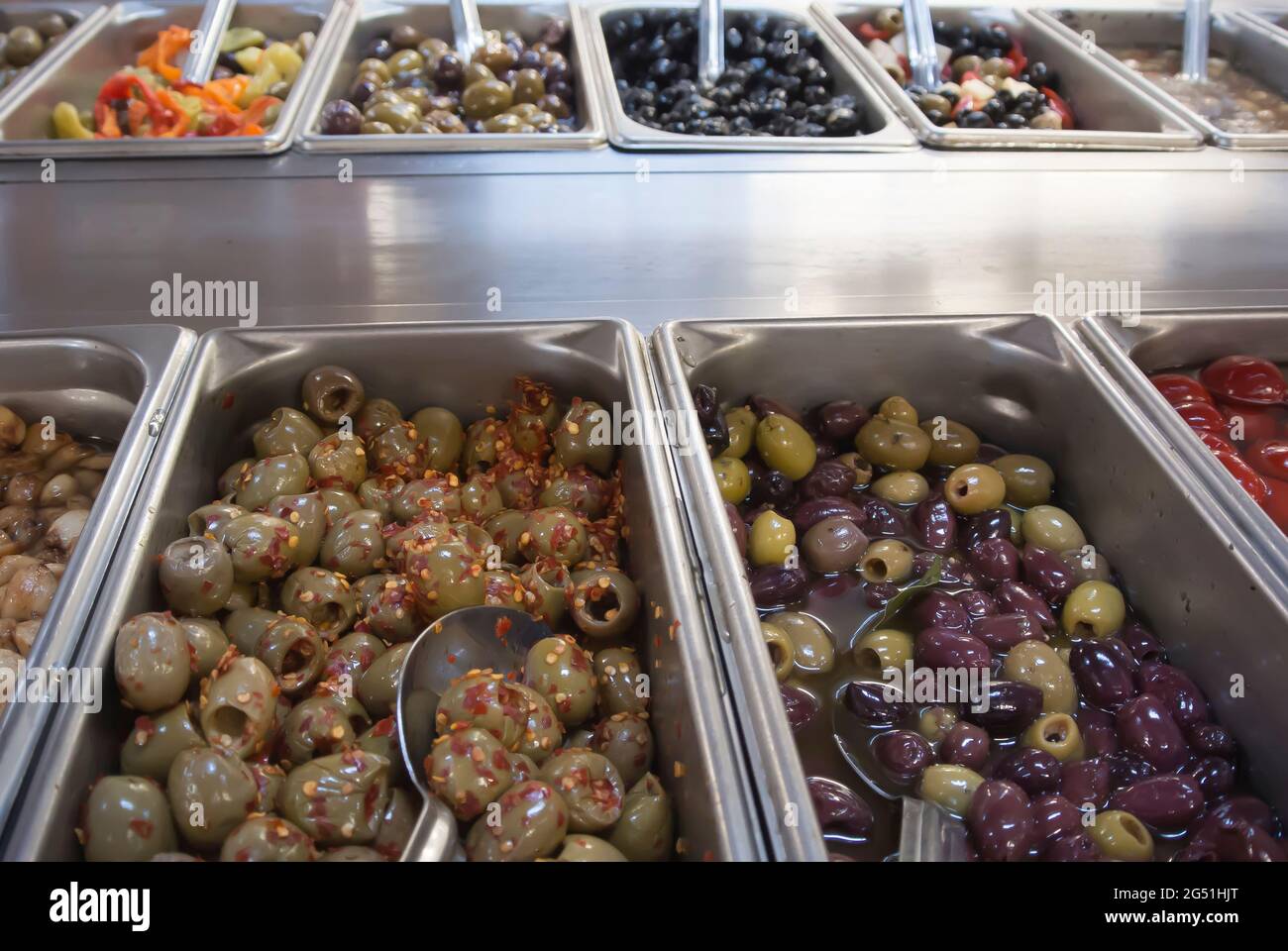 Selbstbedienungs-Food-Einheit Stockfoto