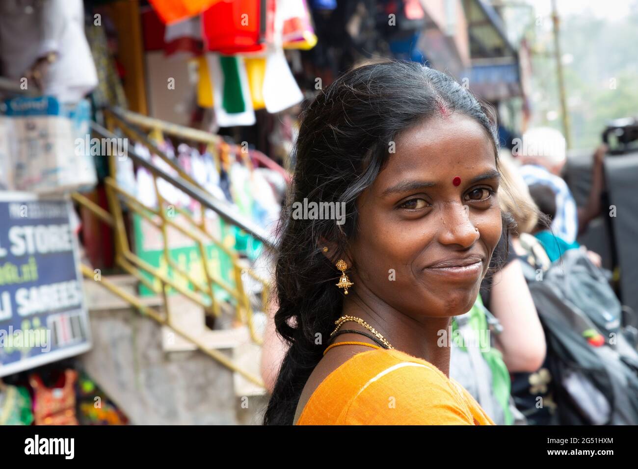 Gesichter Indiens und Alltagssituationen Stockfoto