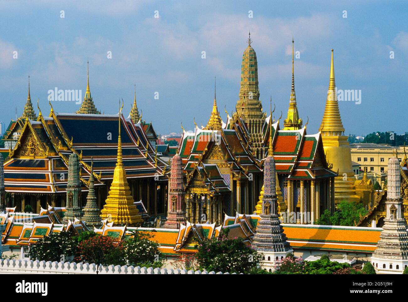 Wat Phra Kaeo Tempel und großer Palast, Bangkok, Thailand Stockfoto
