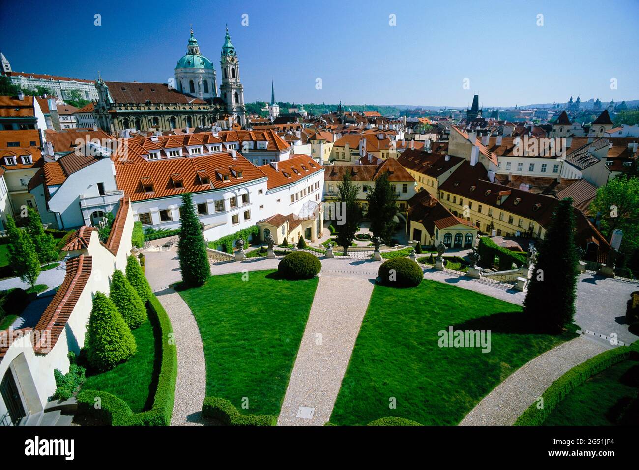 Vrtba Garden, Mala Strana, Prag, Tschechische Republik Stockfoto