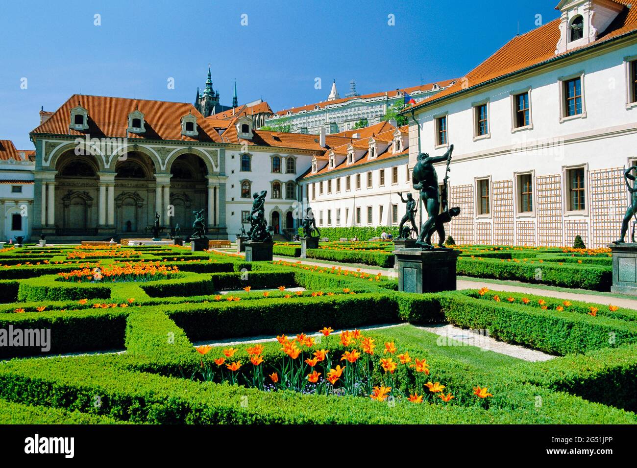 Palastgarten, Schloss Wallenstein, Prag, Tschechische Republik Stockfoto