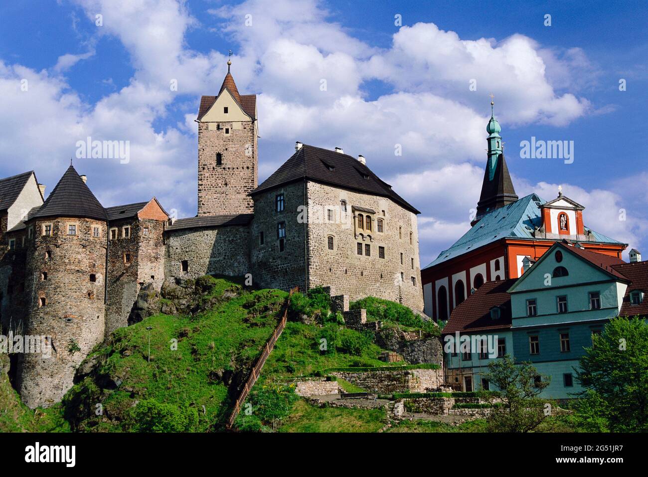 Schloss Loket, Tschechische Republik Stockfoto