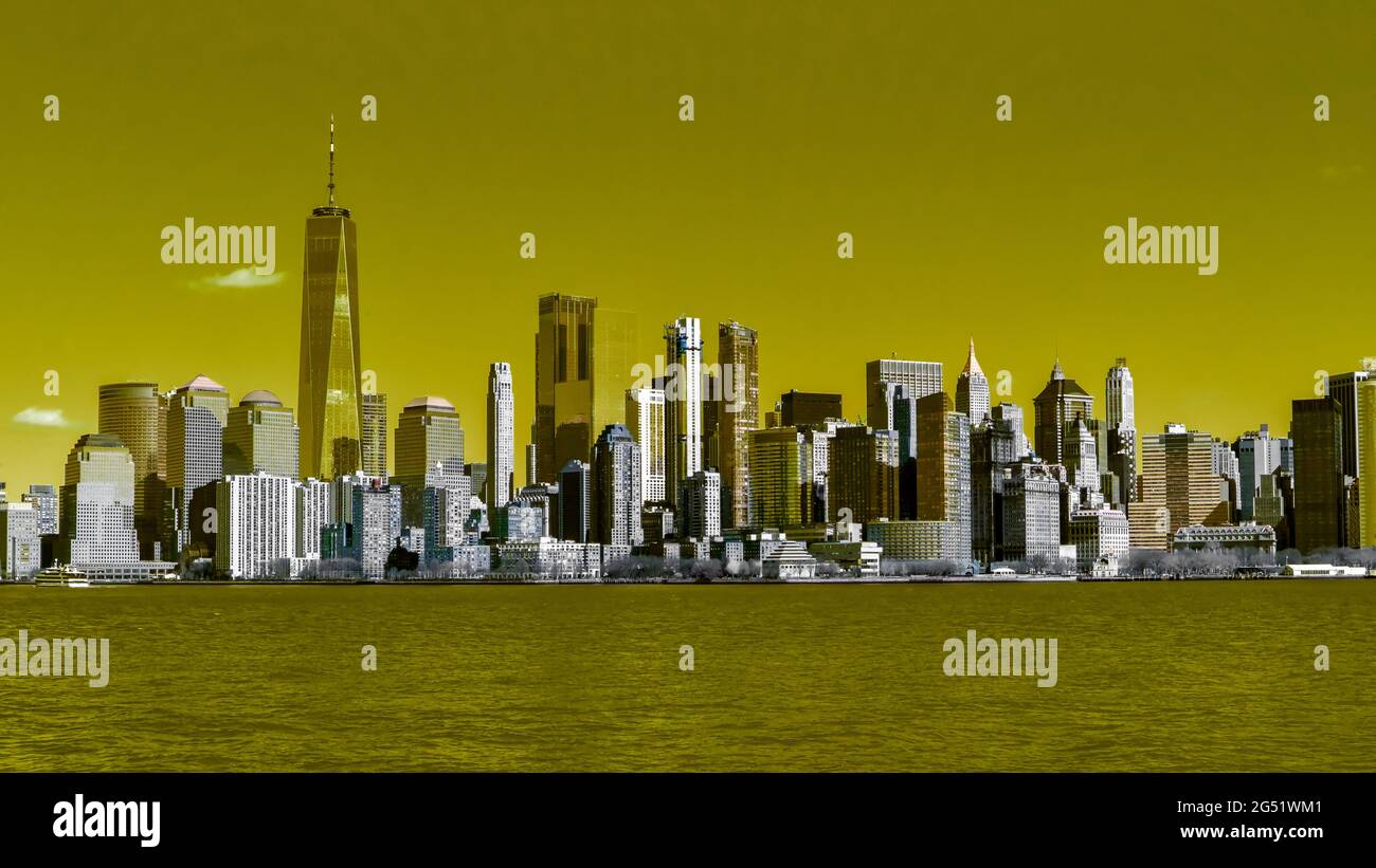 Skyline der Stadt New York City, Vereinigte Staaten von Amerika, USA Stockfoto