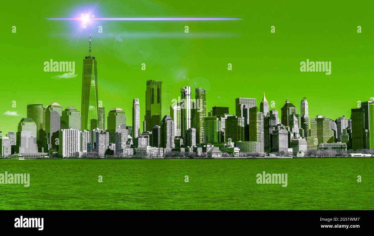 Skyline der Stadt New York City, Vereinigte Staaten von Amerika, USA Stockfoto