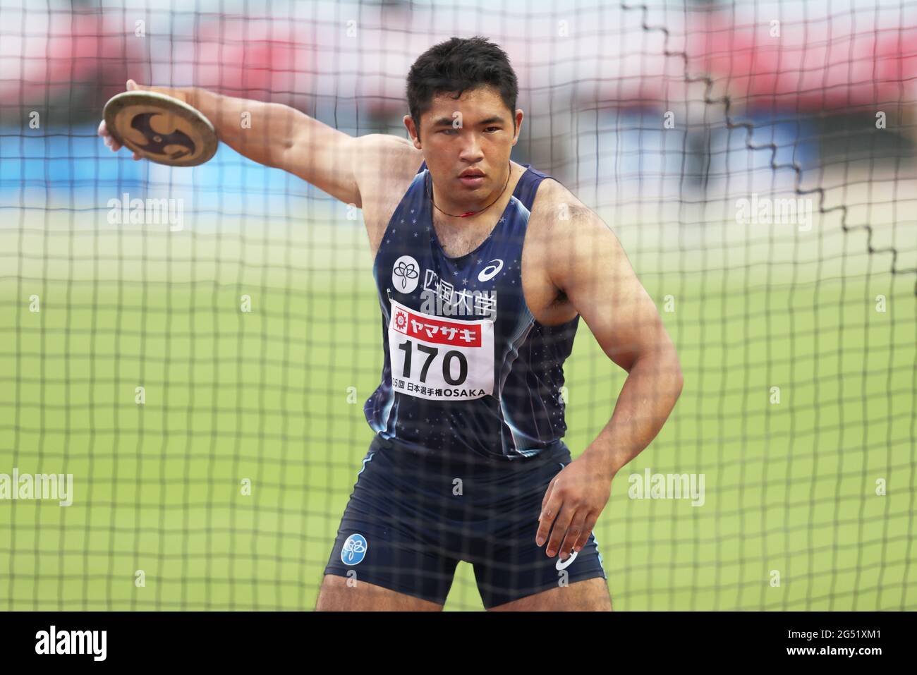 Osaka, Japan. Juni 2021. Shinichi Yukinaga Leichtathletik das 105
