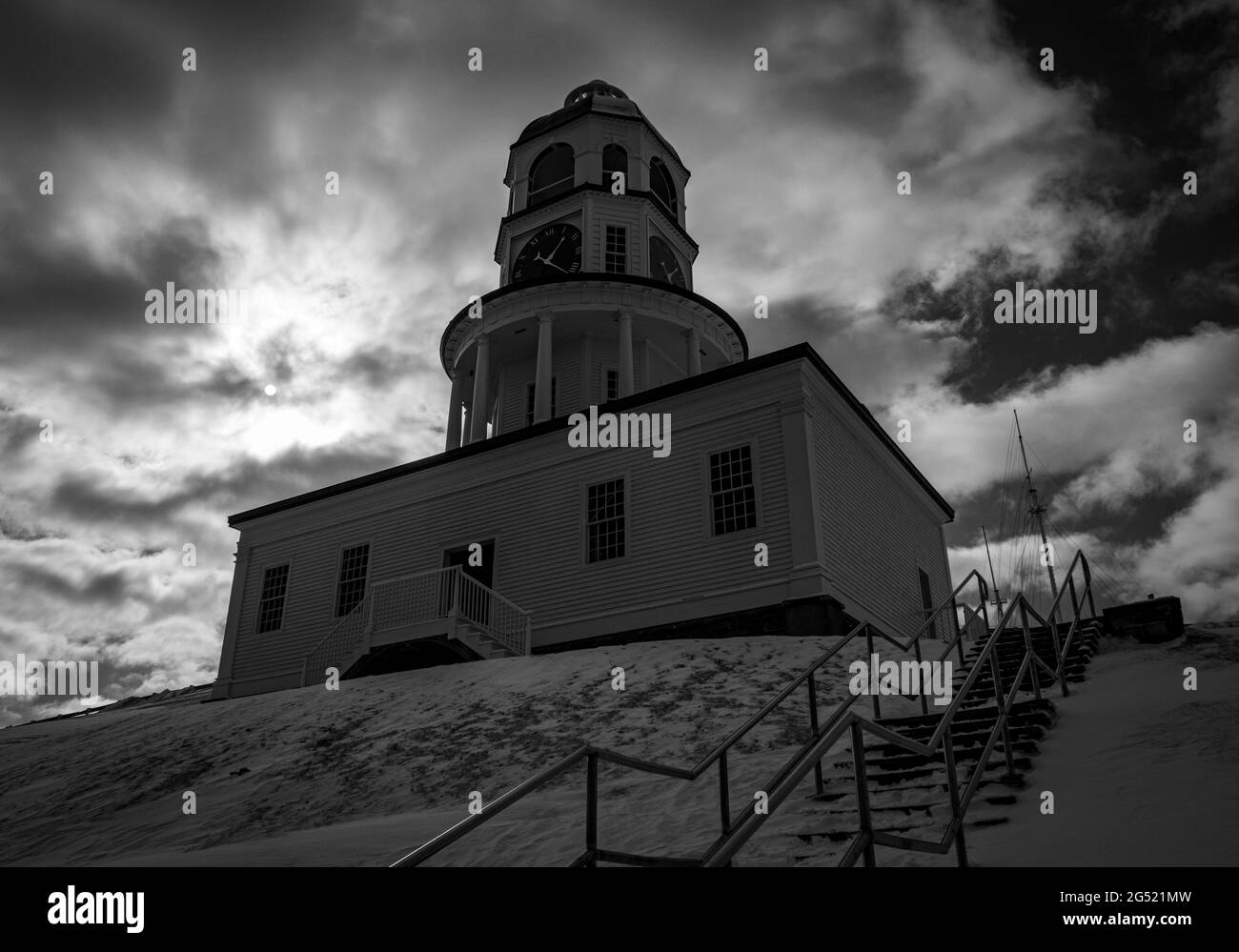 Uhrturm von Halifax Citadel Stockfoto