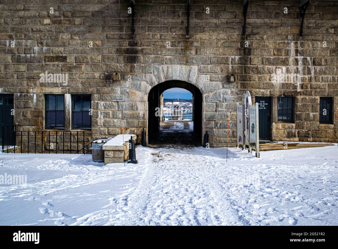 Eingang zum Zitadellenhügel Fort george Stockfoto