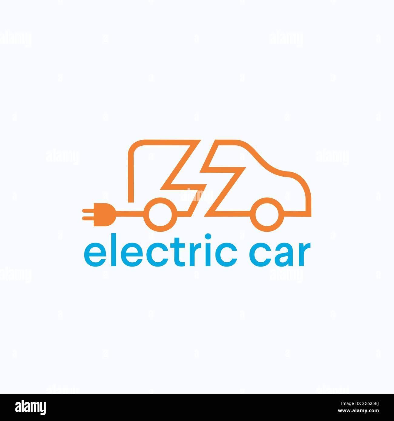 E-Auto exklusive Logo Design Inspiration Stock Vektor