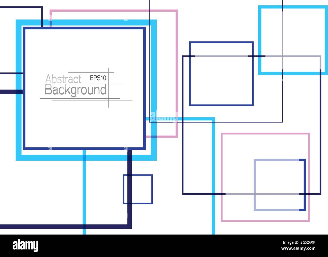 Abstrakte minimale geometrische quadratische Formen design Hintergrund mit Kopie Raum Stock Vektor