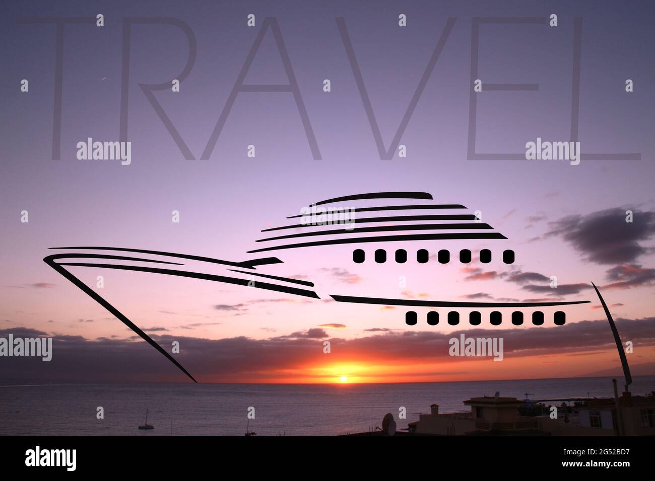 Visajes por el mundo en Transatlántico, Traven See Stockfoto