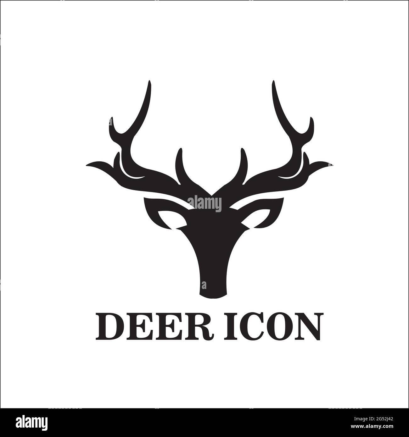 DEER ICON LOGO Design Inspiration Stock Vektor