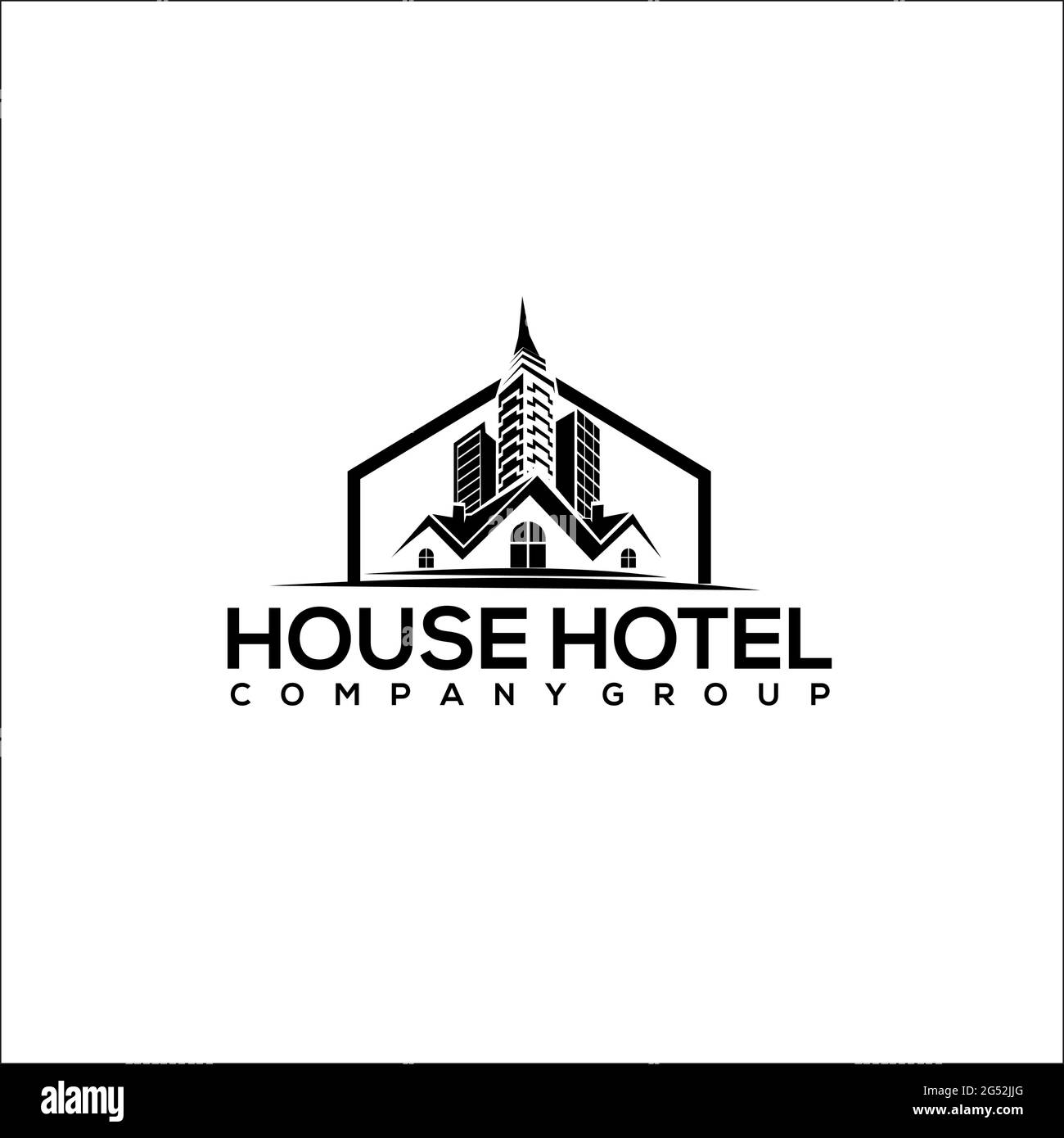 HAUS HOTEL / Logo Design Inspiration Stock Vektor