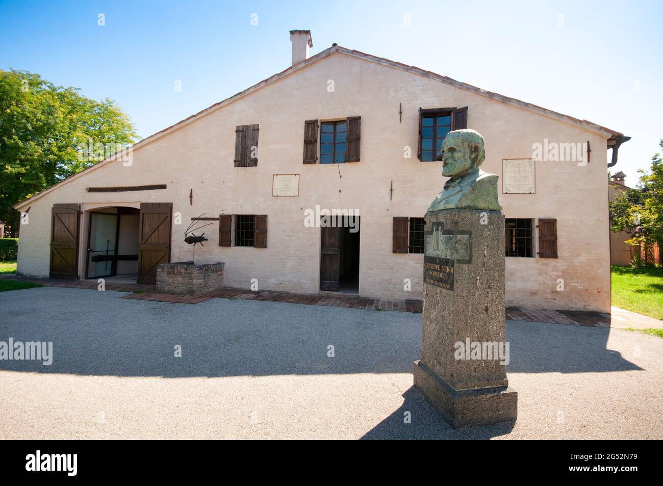 Italien, Emilia Romagna, Roncole Verdi, Geburtsort von Giuseppe Verdi Stockfoto