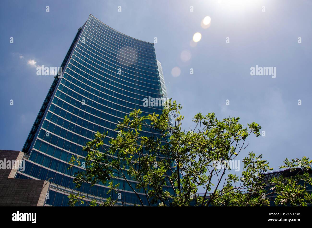 Palazzo Lombardia, Mailand, Porta Nuova, Wolkenkratzer. Region Lombardei, Sitz des Regionalrats der Lombardei, Italien. Architektonische Details Stockfoto