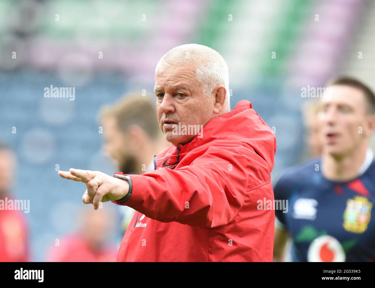 BT Murrayfield .Edinburgh.Schottland Großbritannien. 25. Juni-21 Britische & Irische Lions Training Session für Japan Match Head Coach Warren Gatland während des Trainings Bild: eric mccowat/Alamy Live News Stockfoto