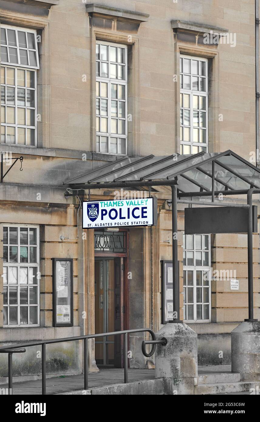 St Aldates Polizeiwache der Thames Vaalley-Truppe in Oxford, England. Stockfoto