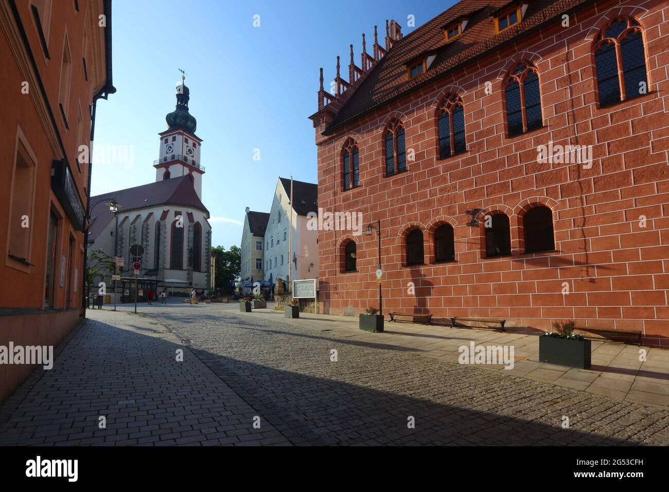 historisches Rathaus in Sulzbach Rosenberg, Amberg, Oberpfalz, Bayern! Stockfoto