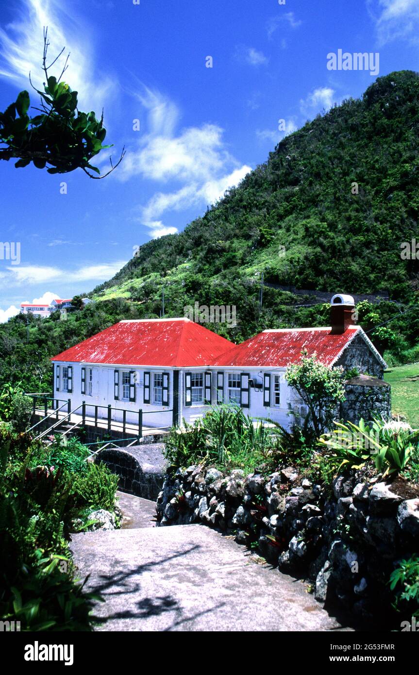 Museum in Windwardside, Saba Stockfoto