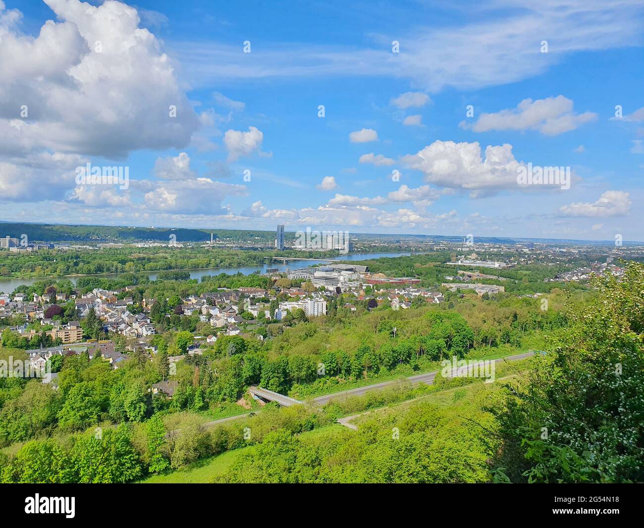 Toller Blick vom Siebengebirge über Bonn Stockfoto